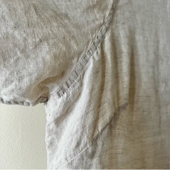 Coldwater Creek Linen Blouse Top 1x Tan - Picture 7 of 11